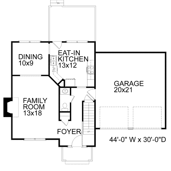 Home Plan - Colonial Floor Plan - Main Floor Plan #56-120