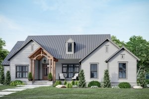Home Plan - Farmhouse Exterior - Front Elevation Plan #1081-10