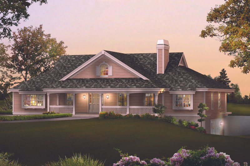 Country Style House Plan - 3 Beds 3 Baths 2800 Sq/Ft Plan #57-577