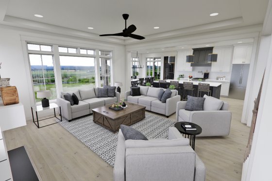 Interior - Family Room 1 for Craftsman House Plan #51-1267 - 4 bed, 3.5 bath