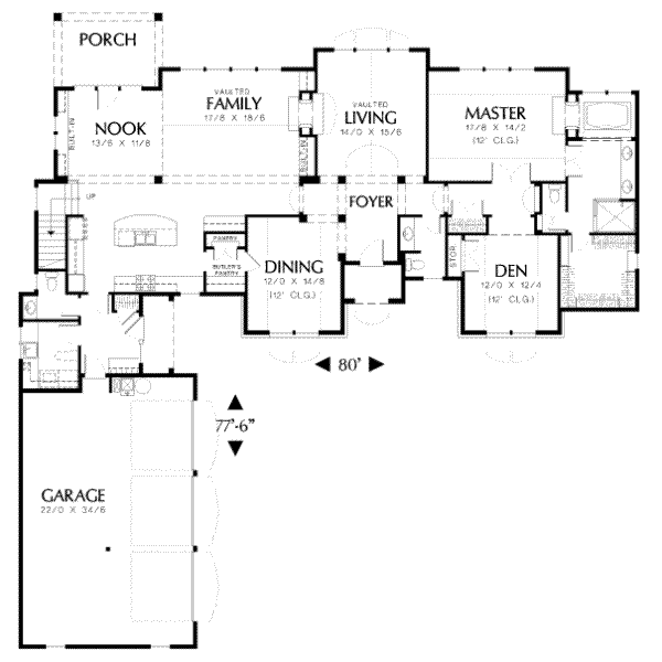 House Plan Design - European Floor Plan - Main Floor Plan #48-145