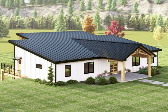 Exterior - Other Elevation 1 for Modern House Plan #1064-323 - 3 bed, 2 bath