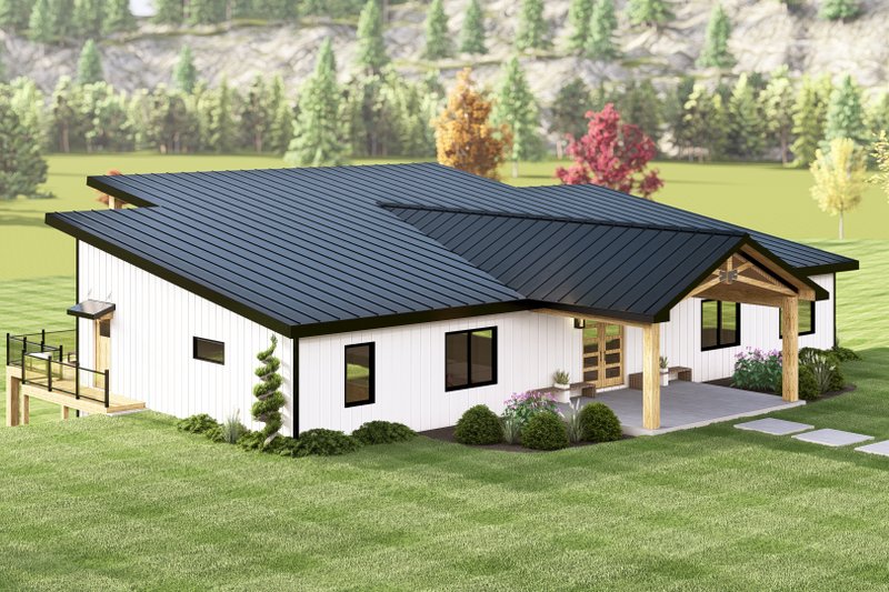 Architectural House Design - Exterior - Other Elevation 1 for Modern House Plan #1064-323 - 3 bed, 2 bath