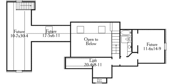 Home Plan - European Floor Plan - Upper Floor Plan #406-182