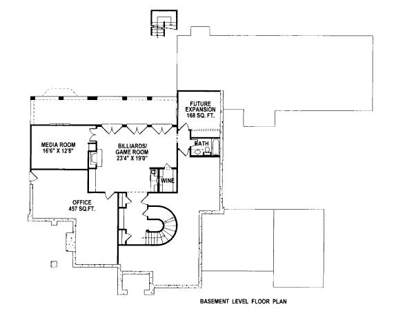 European Floor Plan - Lower Floor Plan #141-327