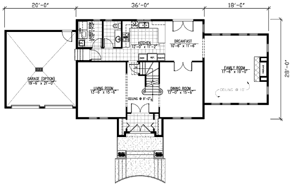 European Floor Plan - Main Floor Plan #138-253