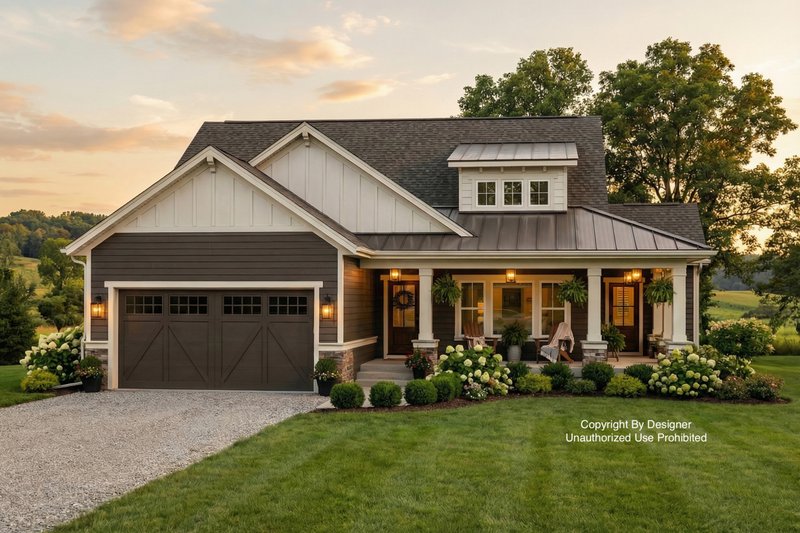 Dream House Plan - Exterior - Front Elevation 2 for Bungalow House Plan #51-1402 - 3 bed, 2 bath
