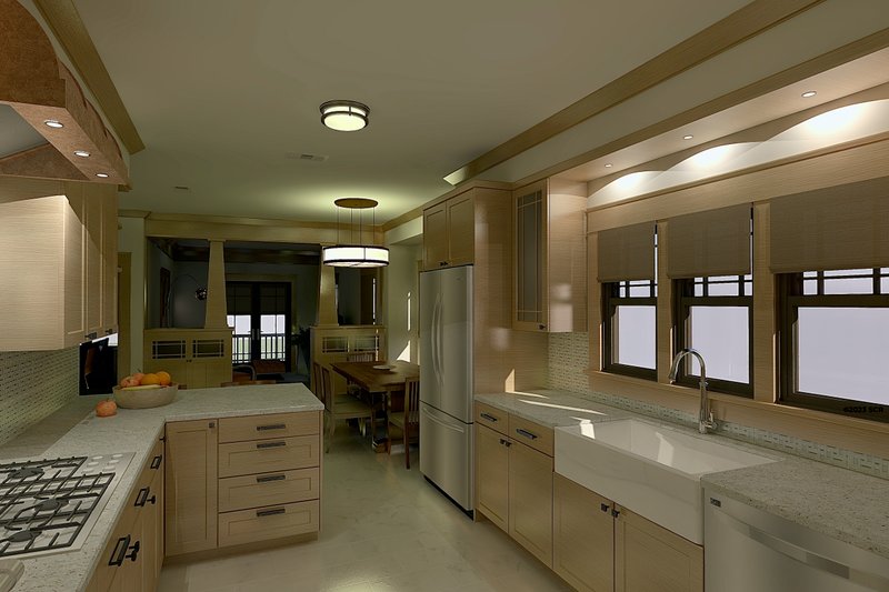House Design - Interior - Kitchen 2 for Craftsman House Plan #489-13 - 3 bed, 2 bath