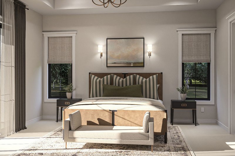 House Blueprint - Interior - Master Bedroom for Cottage House Plan #455-684 - 3 bed, 2.5 bath