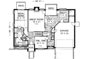 European Style House Plan - 4 Beds 2.5 Baths 2175 Sq/Ft Plan #310-201 