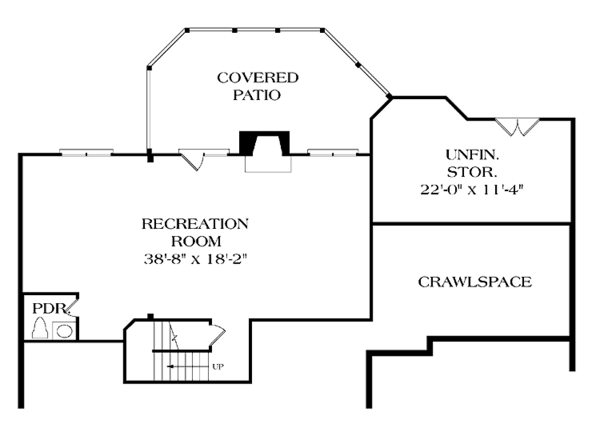 Architectural House Design - Traditional Floor Plan - Lower Floor Plan #453-415