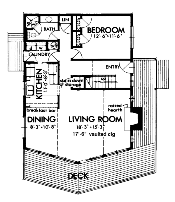 House Plan Design - Contemporary Floor Plan - Main Floor Plan #320-819