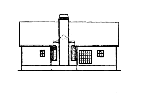 Exterior - Rear Elevation for Colonial House Plan #927-636 - 3 bed, 2 bath