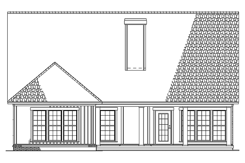House Plan Design - Exterior - Rear Elevation for Craftsman House Plan #17-3337 - 3 bed, 2 bath