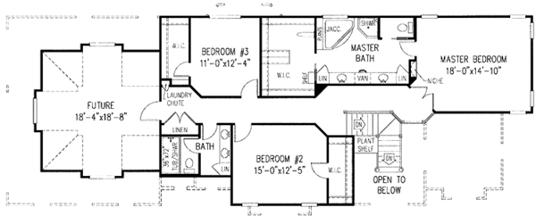 Home Plan - Contemporary Floor Plan - Upper Floor Plan #11-256