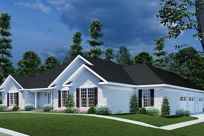 Dream House Plan - Exterior - Other Elevation 1 for Ranch House Plan #17-174 - 3 bed, 2.5 bath