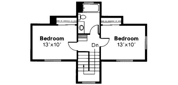 Architectural House Design - Mediterranean Floor Plan - Upper Floor Plan #124-241