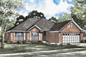 Colonial Exterior - Front Elevation Plan #17-3081