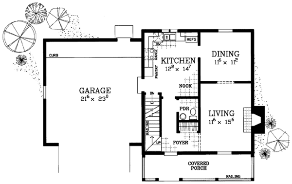 Home Plan - Country Floor Plan - Main Floor Plan #72-1086