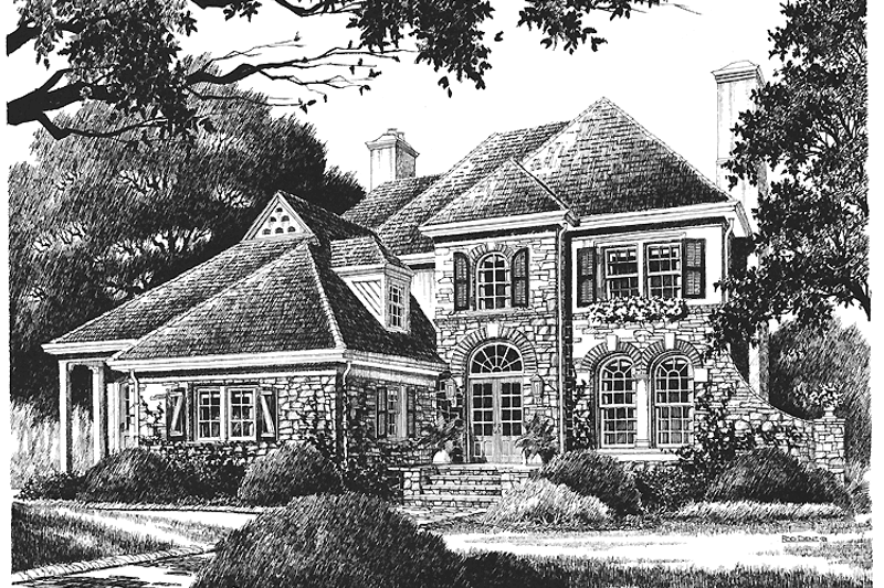 Home Plan - Country Exterior - Front Elevation Plan #429-175