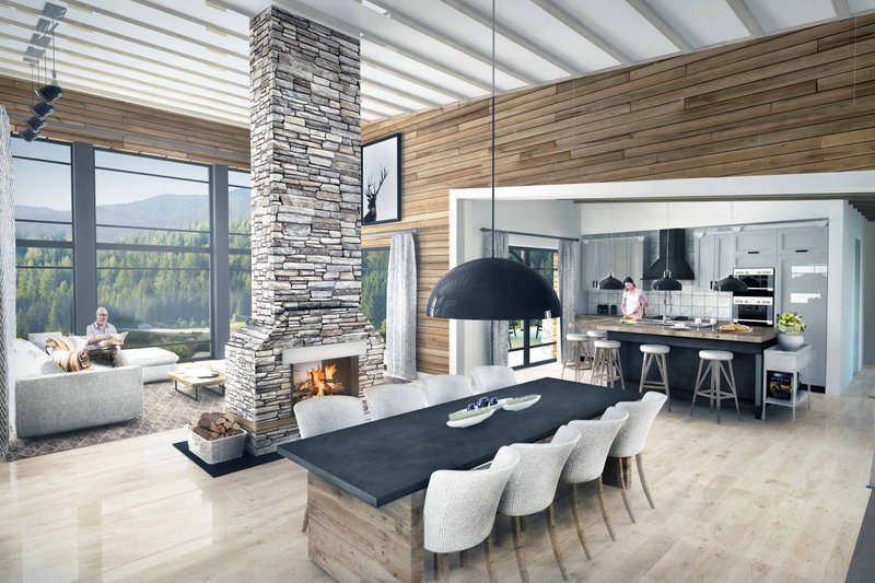 Architectural House Design - Interior - Dining Room for Contemporary House Plan #924-1 - 3 bed, 2 bath
