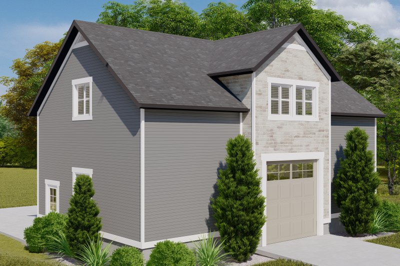 Home Plan - Exterior - Rear Elevation for Farmhouse House Plan #1060-110 - 1 bed, 1.5 bath