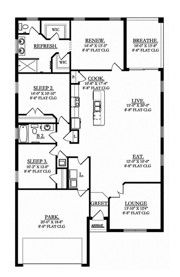 House Blueprint - Mediterranean Floor Plan - Main Floor Plan #1058-70