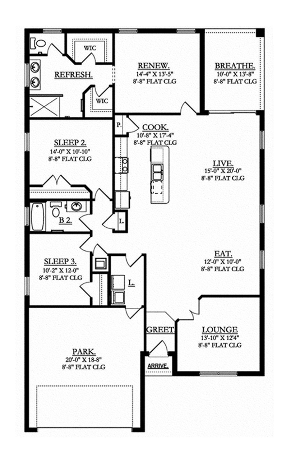 Dream House Plan - Mediterranean Floor Plan - Main Floor Plan #1058-70