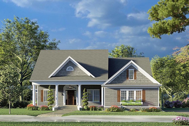 House Blueprint - Farmhouse Exterior - Front Elevation Plan #923-190