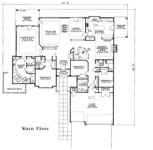 European Floor Plan - Main Floor Plan #17-2351