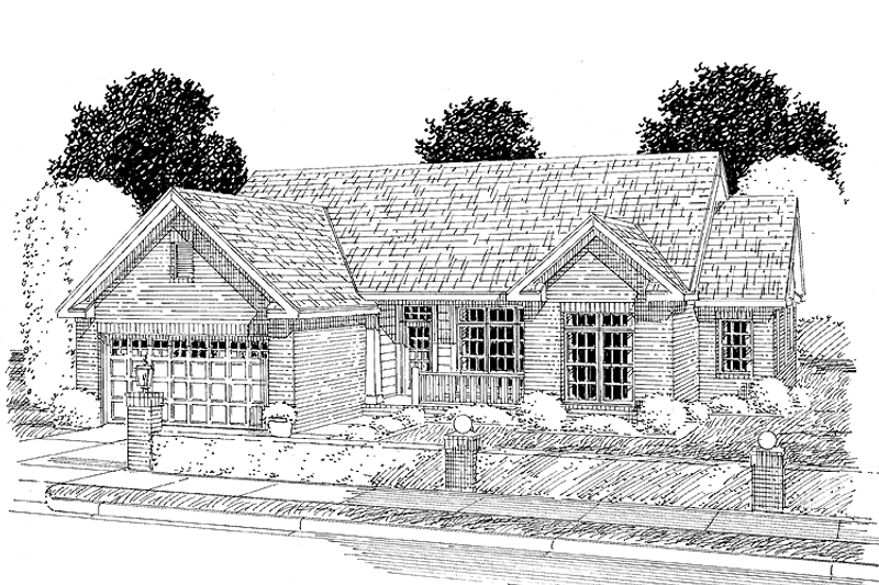 Architectural House Design - Traditional Exterior - Front Elevation Plan #513-2116