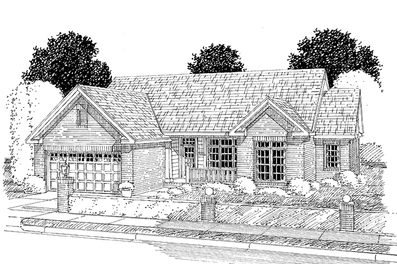 Home Plan - Traditional Exterior - Front Elevation Plan #513-2116