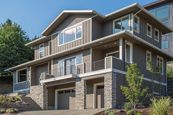 Exterior - Front Elevation 5 for Prairie House Plan #48-922 - 3 bed, 2.5 bath