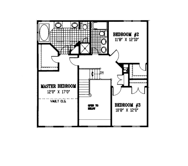 Dream House Plan - Colonial Floor Plan - Upper Floor Plan #953-84