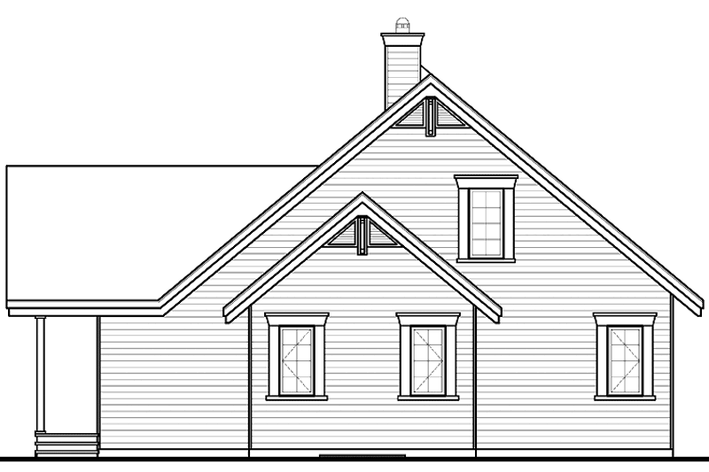 Home Plan - Exterior - Rear Elevation for European House Plan #23-2422 - 5 bed, 3 bath