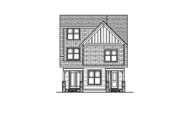 Home Plan - Exterior - Rear Elevation for Craftsman House Plan #413-905 - 4 bed, 3.5 bath