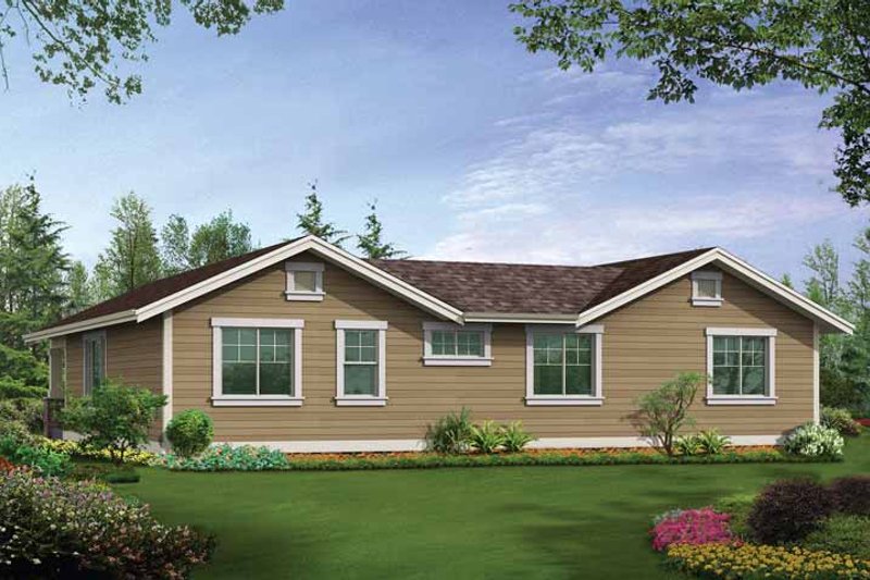 Home Plan - Exterior - Rear Elevation for Craftsman House Plan #132-531 - 3 bed, 2 bath