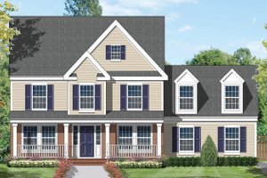 Country Exterior - Front Elevation Plan #1053-23