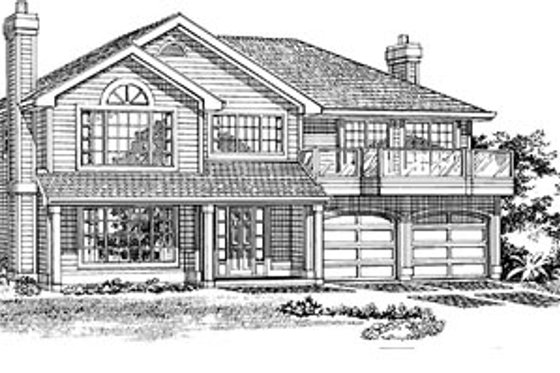 Exterior - Front Elevation for Traditional House Plan #47-244 - 3 bed, 2 bath