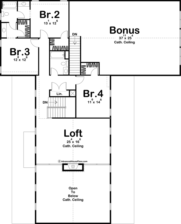 Barndominium Floor Plan - Upper Floor Plan #455-249
