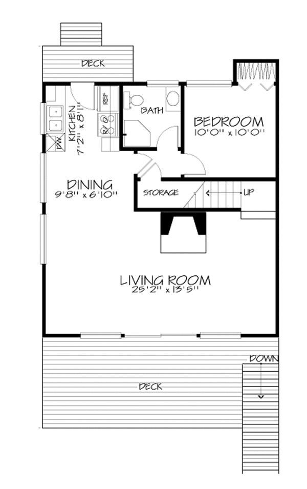 Architectural House Design - European Floor Plan - Main Floor Plan #320-1011