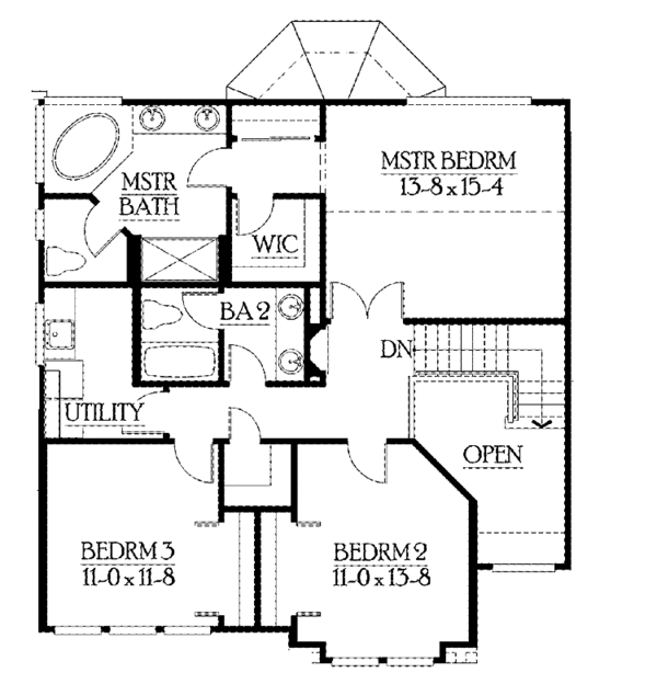 House Plan Design - Craftsman Floor Plan - Upper Floor Plan #132-357