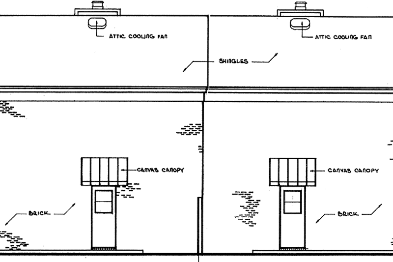 Dream House Plan - Exterior - Rear Elevation for Traditional House Plan #45-396 - 4 bed, 2 bath