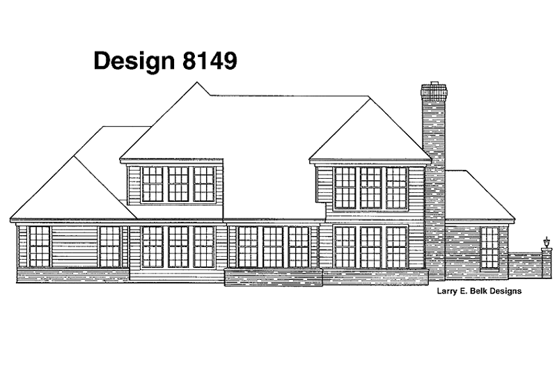 Home Plan - Exterior - Rear Elevation for Country House Plan #952-141 - 4 bed, 3 bath