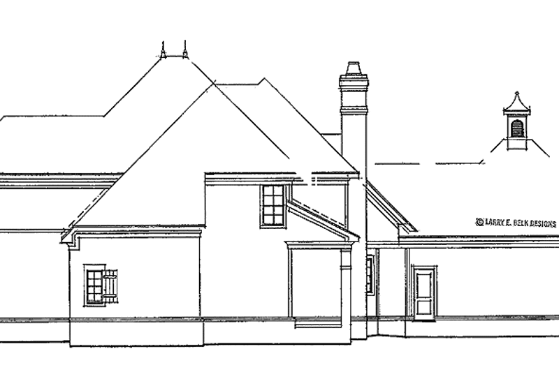Dream House Plan - Exterior - Rear Elevation for Tudor House Plan #952-261 - 5 bed, 3 bath
