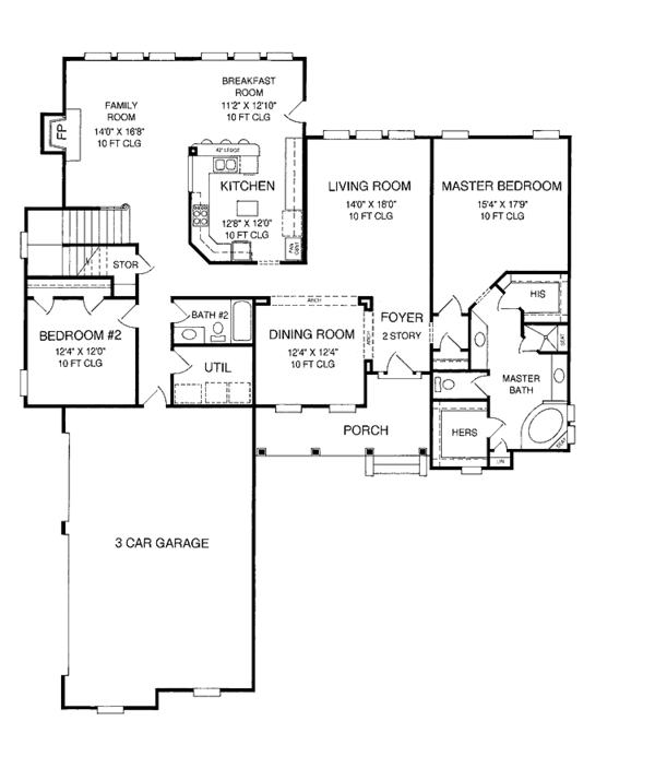 House Plan Design - Country Floor Plan - Main Floor Plan #952-179