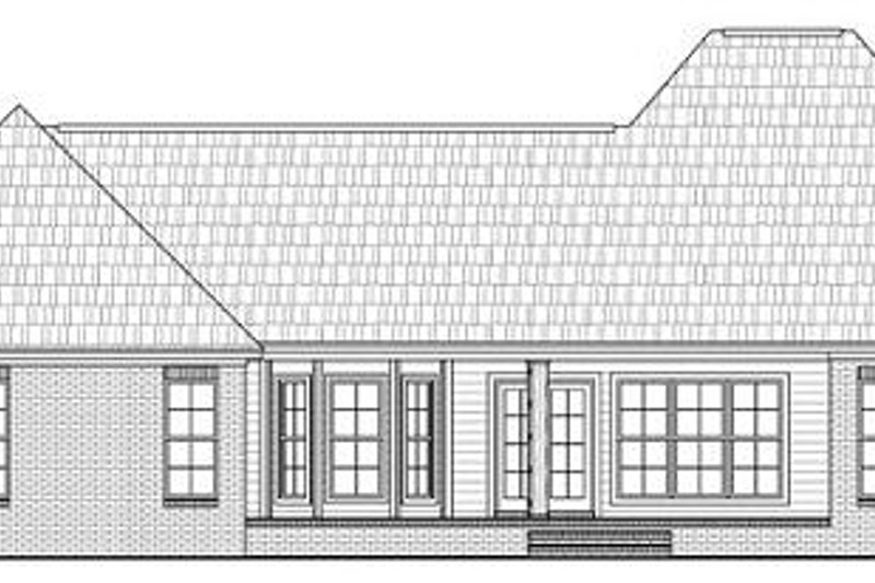 Home Plan - Exterior - Rear Elevation for European House Plan #21-280 - 3 bed, 2 bath