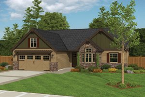 Architectural House Design - Ranch Exterior - Front Elevation Plan #943-40