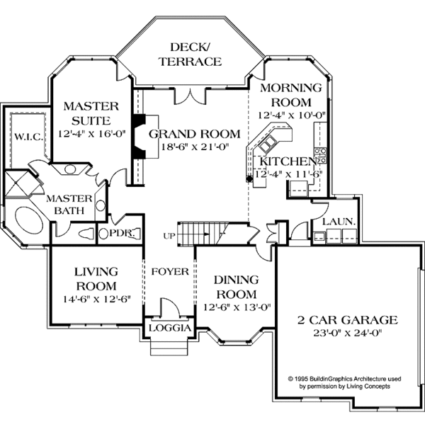 Home Plan - Traditional Floor Plan - Main Floor Plan #453-516