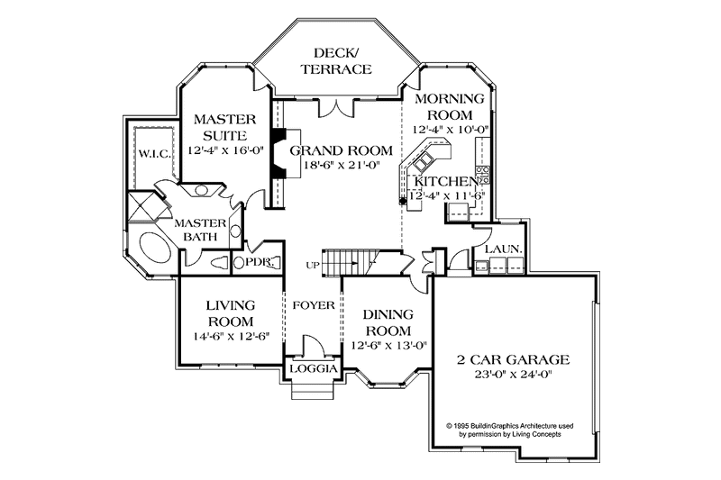 Home Plan - Floor Plan - Main Floor for Traditional House Plan #453-516 - 4 bed, 3.5 bath